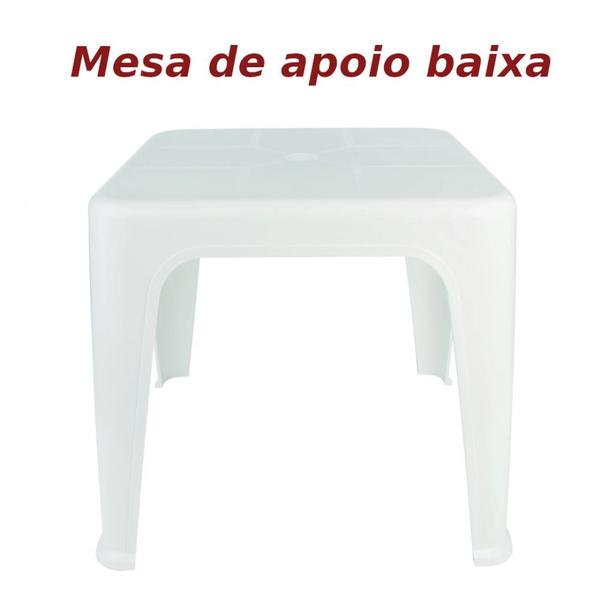 Imagem de Mesa Plastica de Apoio Multiuso Pequena Branca Mor