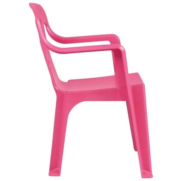 Imagem de Mesa Plástica Didática Infantil + 4 Cadeira Kids Rosa Mor