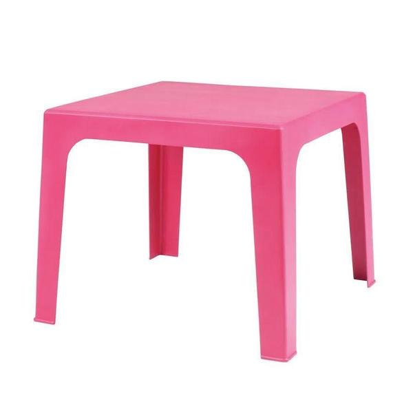 Imagem de Mesa Plástica Didática Infantil + 4 Cadeira Kids Rosa Mor