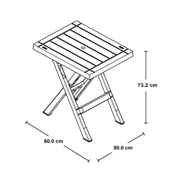 Imagem de Mesa Plástica Dobrável Retangular Baru Rimax