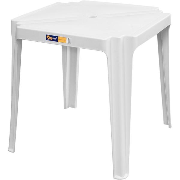 Imagem de Mesa plástica quadrada 70 x 70 cm - Coruripe - Solplast