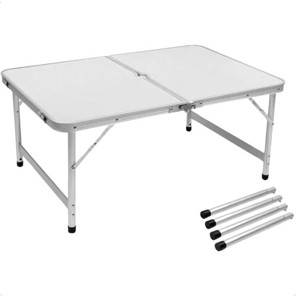 Imagem de Mesa Portátil Dobrável 2 Banquetas Aluminio Maleta Camping