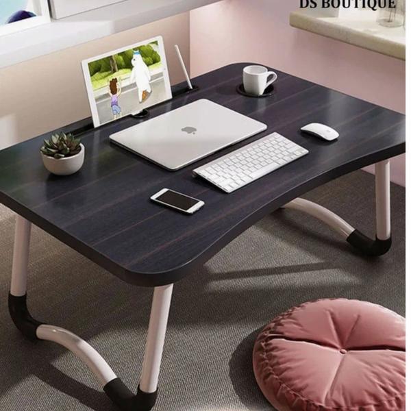 Imagem de Mesa Portátil Dobrável para Notebook com Ajuste de Altura - Ideal para Home Office e Estudos