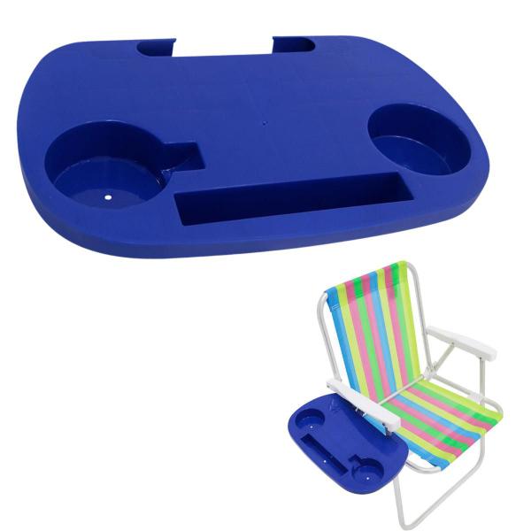 Imagem de Mesa Portátil Lateral Praia Camping Porta Copos Caneca Belfix