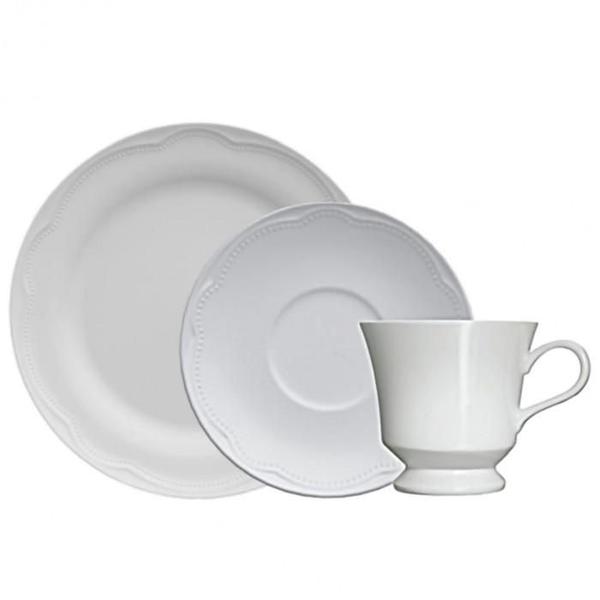 Imagem de Mesa Posta para Lanche Sousplat e Xicaras Cottage Porcelana Germer