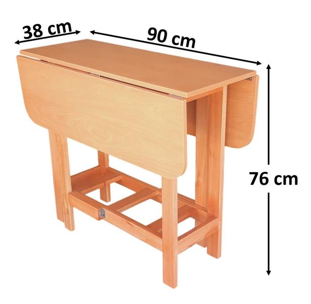 Imagem de Mesa Prática Dobrável Mel/Sinamão Rustica, Bar Cozinha Lazer