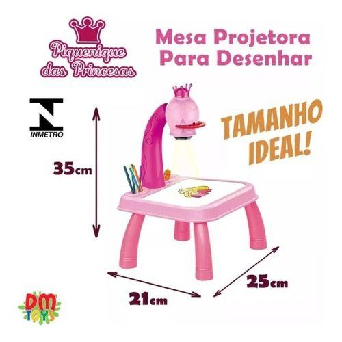 Mesa Projetor Desenho Divertido Piquenique das Princesas DMT6419 DM Toys Imagem de Mesa Projetor Desenho Divertido Piquenique das Princesas DMT6419 DM Toys