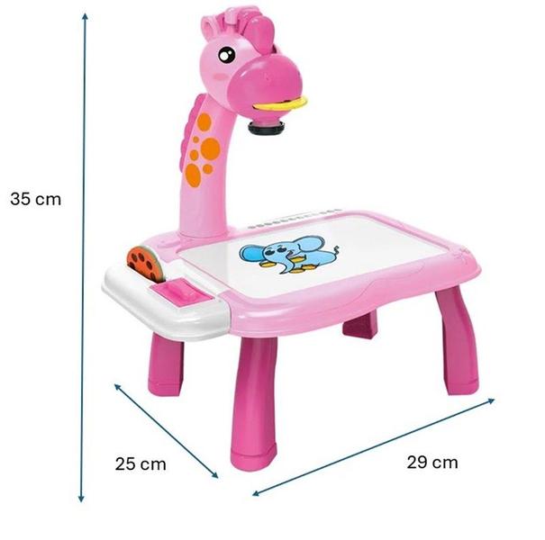 Imagem de Mesa Projetor Girafa Desenho Pintura Música Rosa - ShinyToy