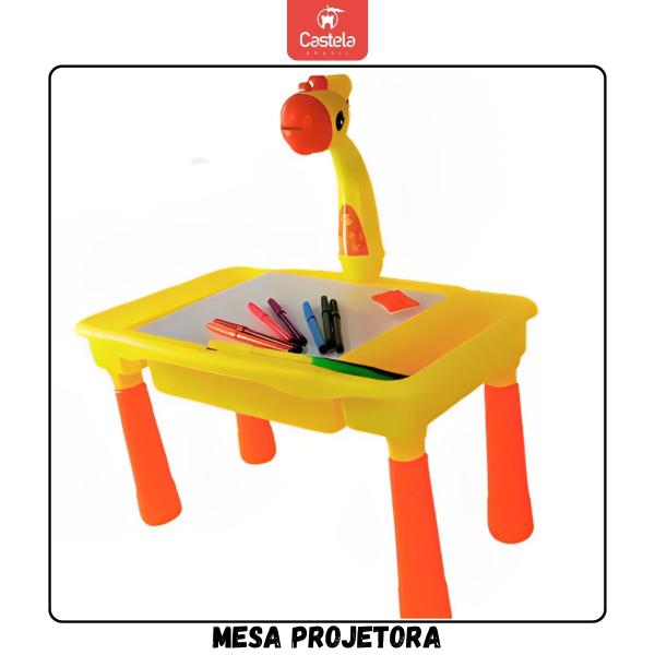 Imagem de Mesa Projetora Girafa Mágica Desenhar Pintar Acessórios Castela