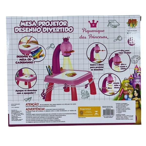 Imagem de Mesa Projetora Infantil de Desenho Divertido Piquenique Das Princesas DM Toys DMT6419