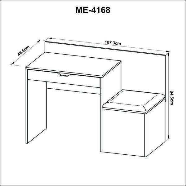 Imagem de Mesa Puff ME4168 Branco Tecnomobili