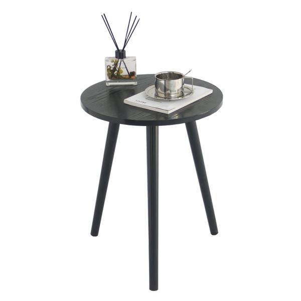 Imagem de Mesa redonda AWASEN Black Modern Home Decor 40cm x 50cm