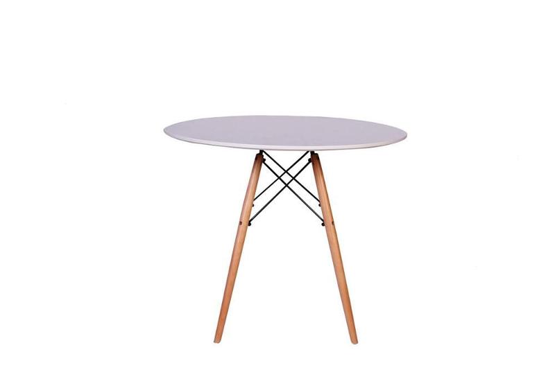 Imagem de Mesa Redonda Eames Eiffel Wood 80cm - Branca