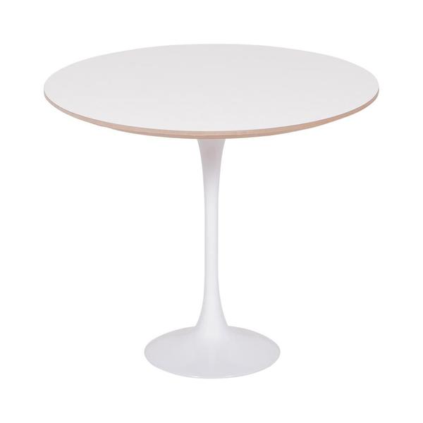 Imagem de Mesa Saarinen Lateral Fórmica Branca 51cm - Base Branca