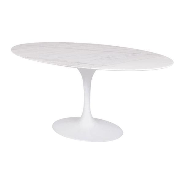 Imagem de Mesa Saarinen Oval Espírito Santo 180x100cm - Base Branca