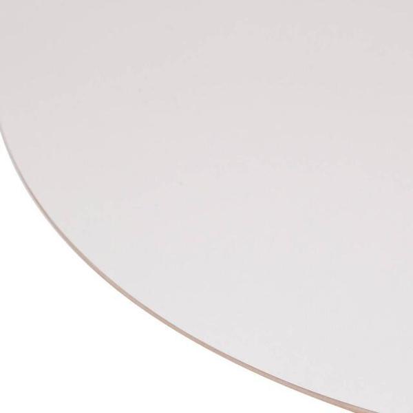 Imagem de Mesa Saarinen Oval Fórmica Branca 180x100cm - Base Preta