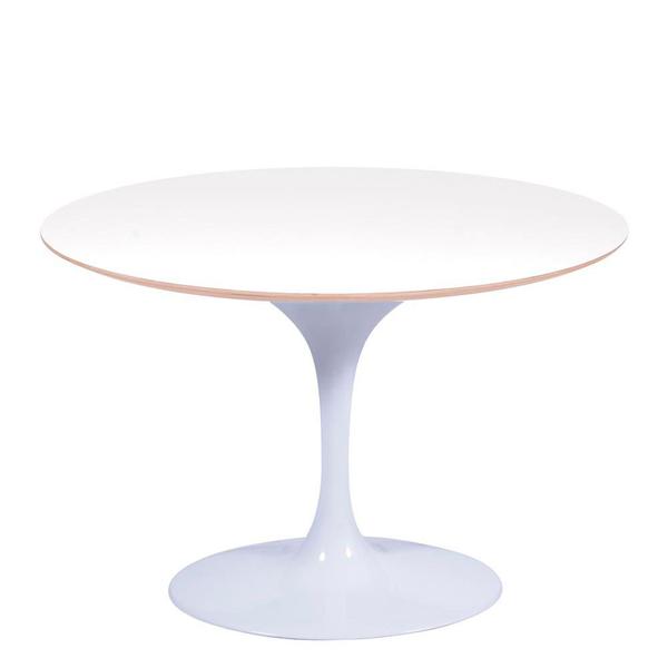 Imagem de Mesa Saarinen Oval Fórmica Branca 198x122cm - Base Branca