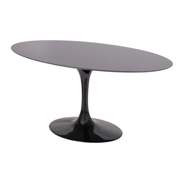 Imagem de Mesa Saarinen Oval São Gabriel 198x122cm - Base Preta