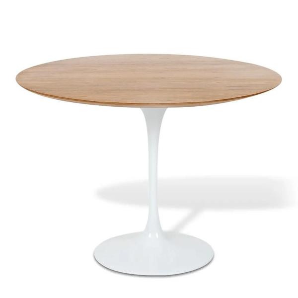 Imagem de Mesa Saarinen Redonda 137 cm Madeira Base Branca