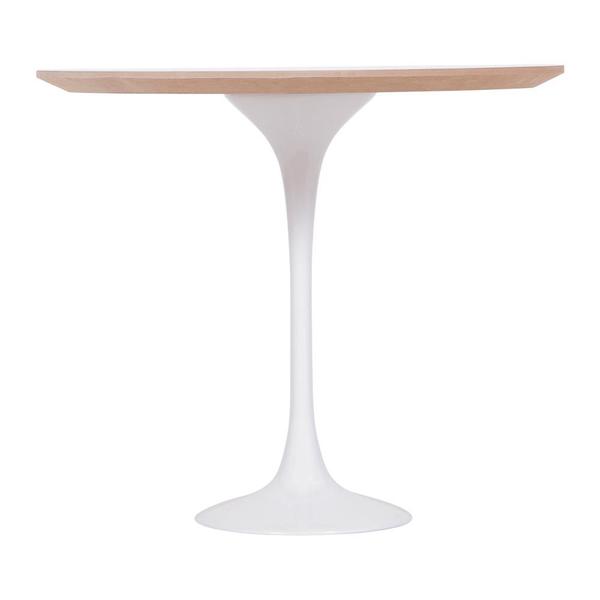 Imagem de Mesa Saarinen Redonda Fórmica Branca 124 cm - Base Branca