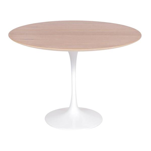 Imagem de Mesa Saarinen Redonda Freijó 107cm - Base Branca