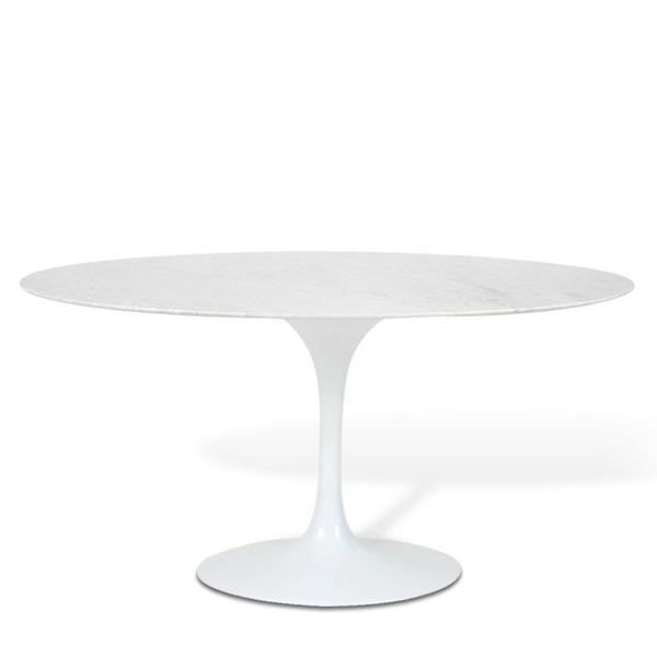 Imagem de Mesa Saarinen Tulipa Oval Carrara 137x90cm Branco