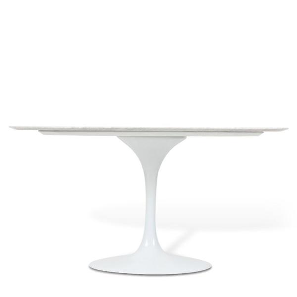 Imagem de Mesa Saarinen Tulipa Oval Carrara 160x90cm Branco