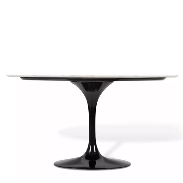 Imagem de Mesa Saarinen Tulipa Oval Espirito Santo 120x80cm Branco/Preto