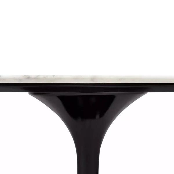 Imagem de Mesa Saarinen Tulipa Oval Espirito Santo 160x90cm Branco/Preto