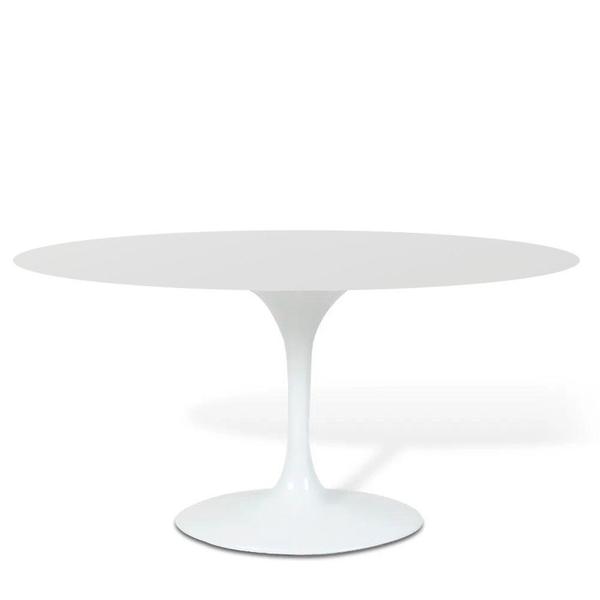 Imagem de Mesa Saarinen Tulipa Oval Nanoglass 160x90cm Branco