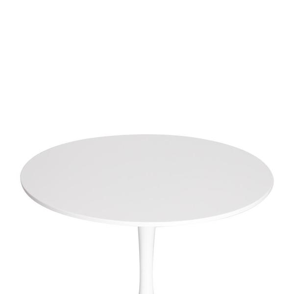 Imagem de Mesa Saarinen Tulipa Redonda 80Cm Tampo Madeira Branca Sala