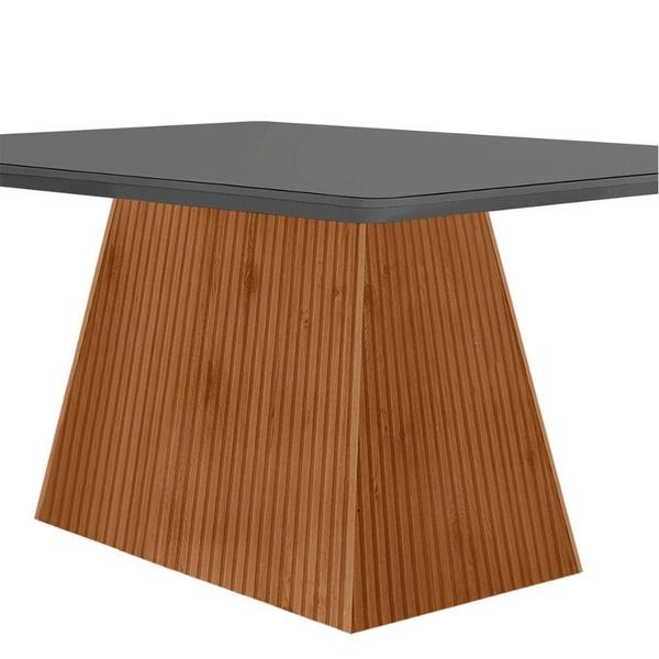 Imagem de Mesa Sala De Jantar Aida 120cm Em Mdf E Vidro Com Canto