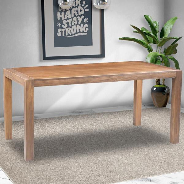 Imagem de Mesa Sala de Jantar Cozinha Dumai 220cm Madeira Maciça Walnut Escovado G54 - Gran Belo