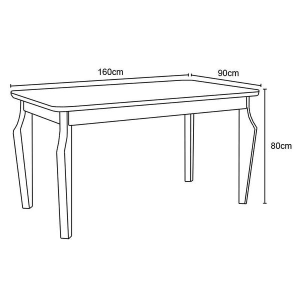 Imagem de Mesa Sala de Jantar Ghala 1600mm Nature/Off White - Henn