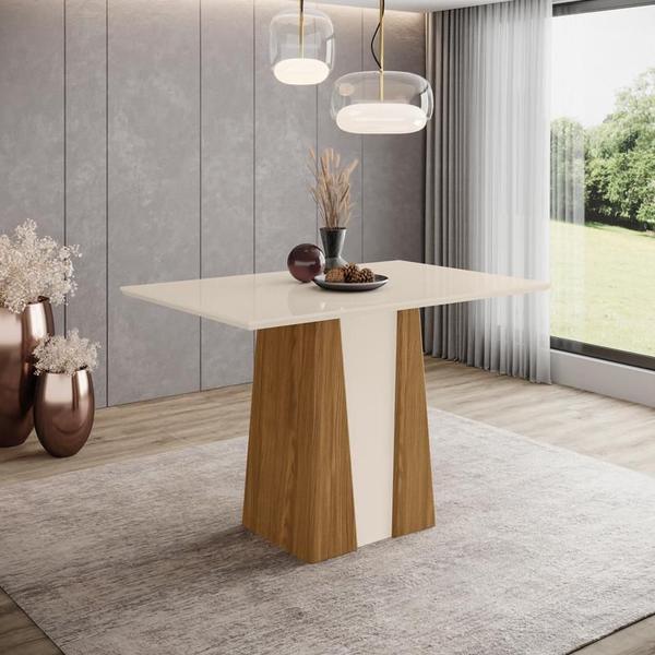 Imagem de Mesa Sala de Jantar Orus 1200 Nature/Nature/Off White - Henn