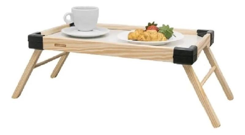 Imagem de Mesa Servir Refeições Café Da Manhã Na Cama Mesinha Small Tr