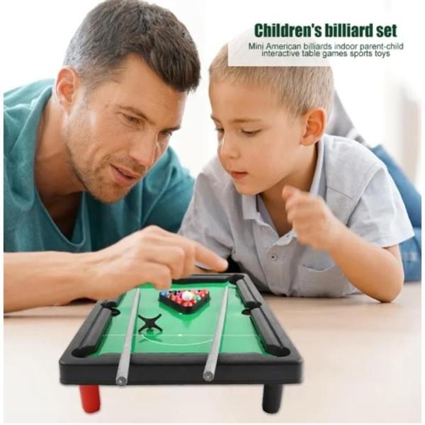 Imagem de Mesa Sinuca Bilhar Infantil Snooker Desmontavel Pezinho Mesa