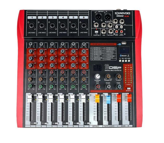 Imagem de Mesa soundvoice 6 canais mr602 rubi