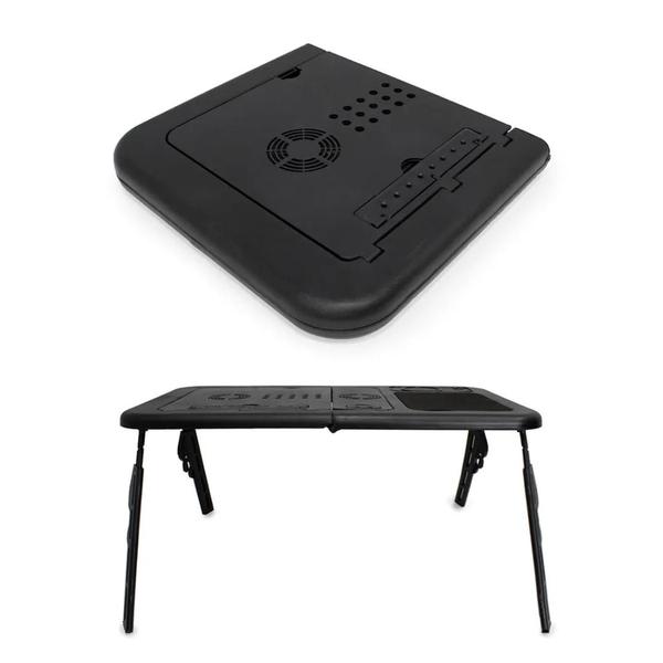 Imagem de Mesa Suporte Articulada Dobravel P/ Notebook Com Cooler Sofa Cama