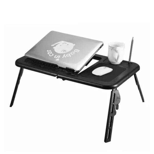 Imagem de Mesa Suporte Articulada Dobravel P/ Notebook Com Cooler Sofa Cama