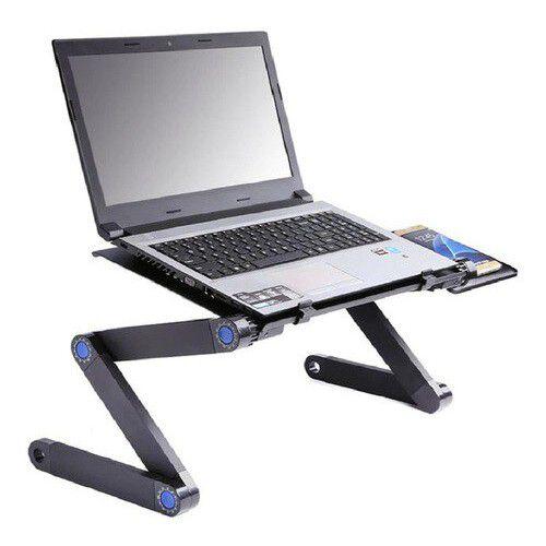 Imagem de Mesa Suporte Articulado para Notebook com Mousepad - Travas 360u00b0 - Ângulo e Altura ajustáveis - Vexz