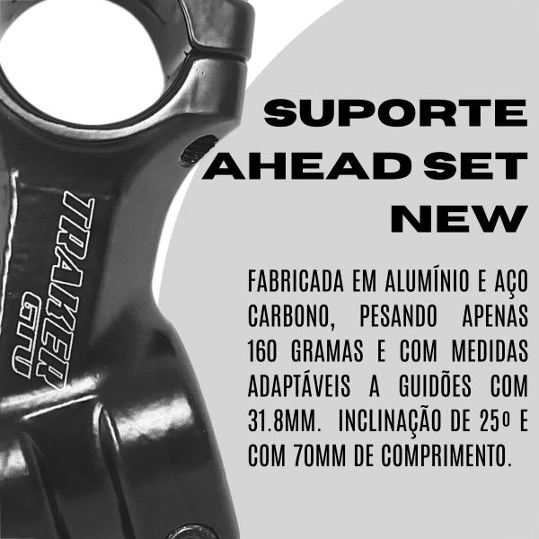 Imagem de Mesa Suporte Guidão Avanço 31.8mm X 70mm 25 Bike Aluminio