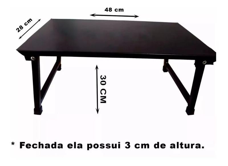 Imagem de Mesa Suporte Multiuso Usar Na Cama Notebook Café da Manhã 30cm De Altura Anti Derrapante