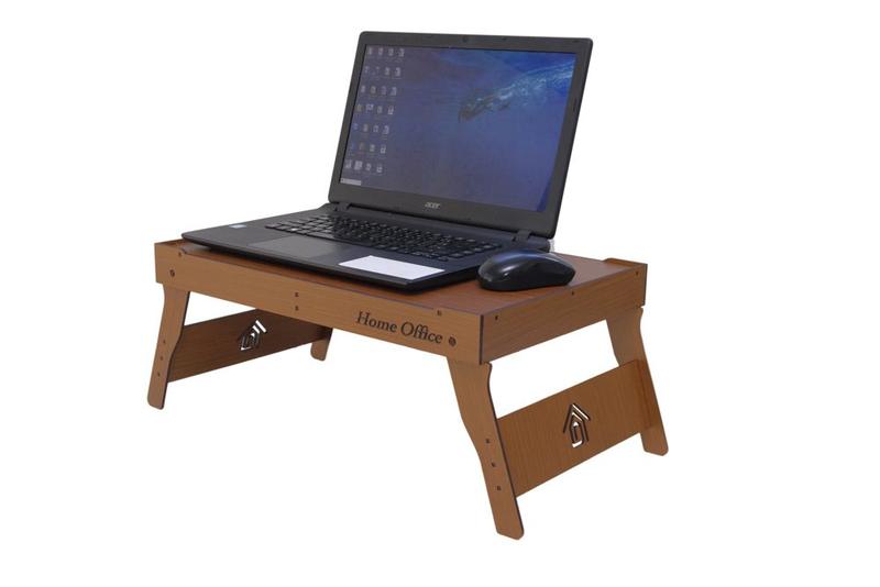 Imagem de Mesa Suporte para Notebook articulado para Sofá e Cama - Cor Caramelo