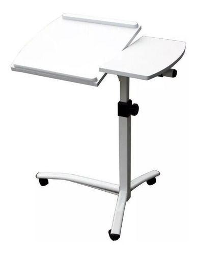 Imagem de Mesa Suporte Para Notebook Luxo Ergonômica Tampo Mdf Reclinável Altura Ajustável Vedor Vextable Branco