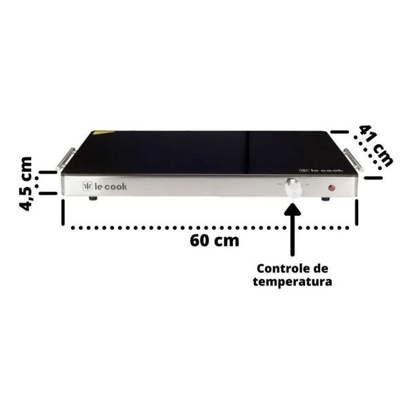 Imagem de Mesa Térmica Rechaud Elétrico Kit 2 Unidades Le Cook 220v