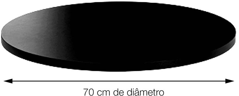 Mesa Virginia 70 cm Tampo Preto Redondo Base Ferro Pintado Preto - 38552 - Sun House Imagem de Mesa Virginia 70 cm Tampo Preto Redondo Base Ferro Pintado Preto - 38552
