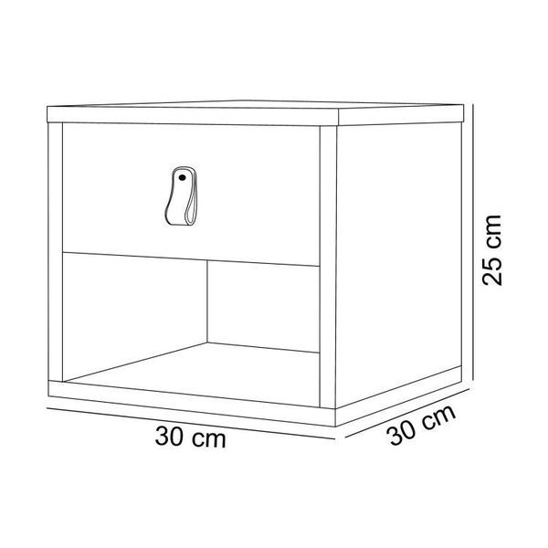 Imagem de Mesas de Cabeceira Suspensa 1 Gaveta Julia
