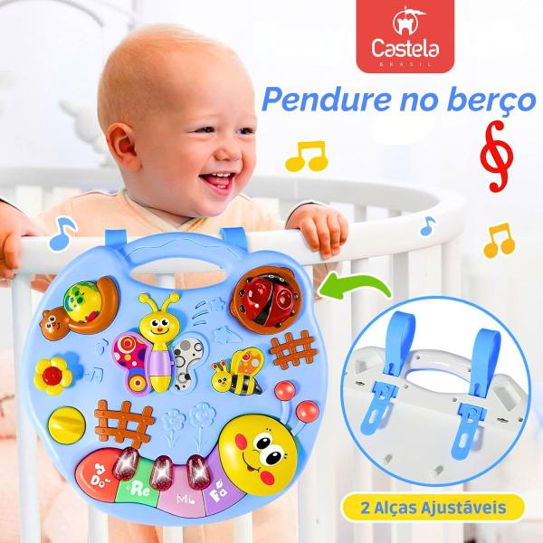 Imagem de Mesinha Atividade Interativa Didatica Infantil Som Luz Mobile Berço CBS0278 - Castela