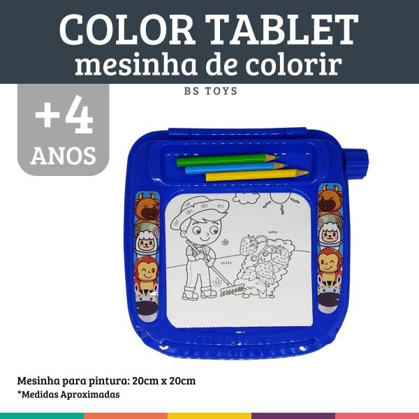 Imagem de Mesinha Azul Color Tablet com Lápis de Cor Bs Toys